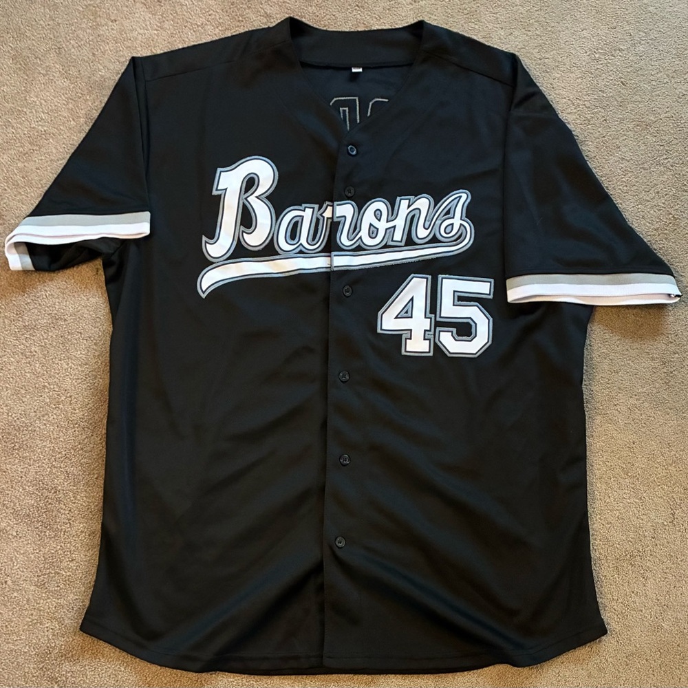 Birmingham Barons #45 Michael Jordan Baseball Jersey Black Size XXL